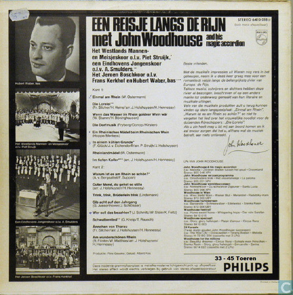 John Woodhouse - Een Reisje Langs De Rijn (LP) Vinyl LP Vinyl Very Good (VG) <br> Hoes Good Plus (G+)