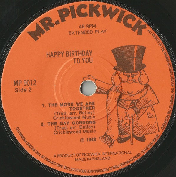 Various - Happy Birthday To You Vinyl Singles Vinyl Very Good (VG) <br> Hoes Good Plus (G+)