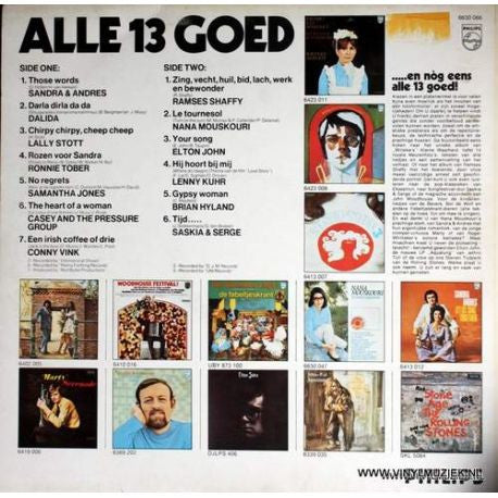 Various - Alle ** Goed! (LP) Vinyl LP Vinyl Very Good (VG) <br> Hoes Good Plus (G+)