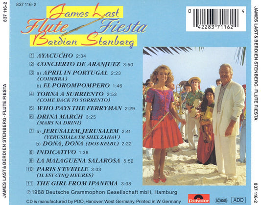 James Last & Berdien Stenberg - Flute Fiesta Compact Disc Vinyl Zeer Goed / Hoesje Goed "VINYLSINGLES.NL"