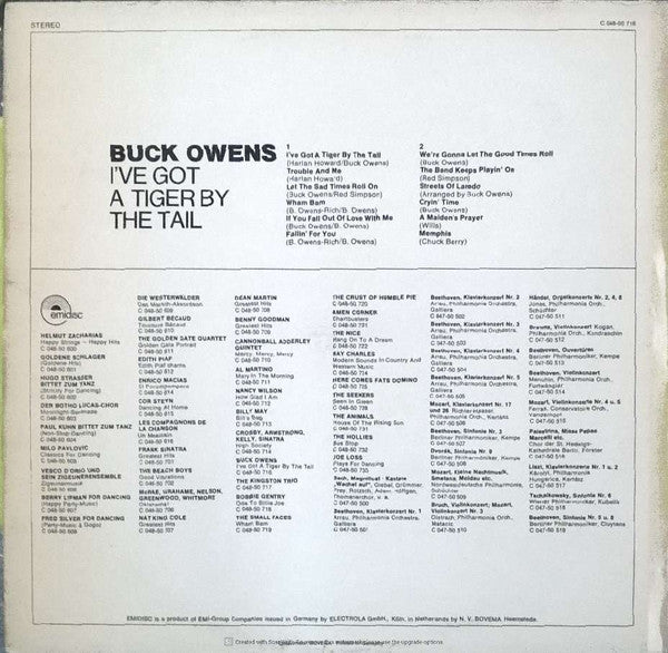 Buck Owens - I've Got A Tiger By The Tail (LP) Vinyl LP Vinyl Very Good (VG) <br> Hoes Good Plus (G+)