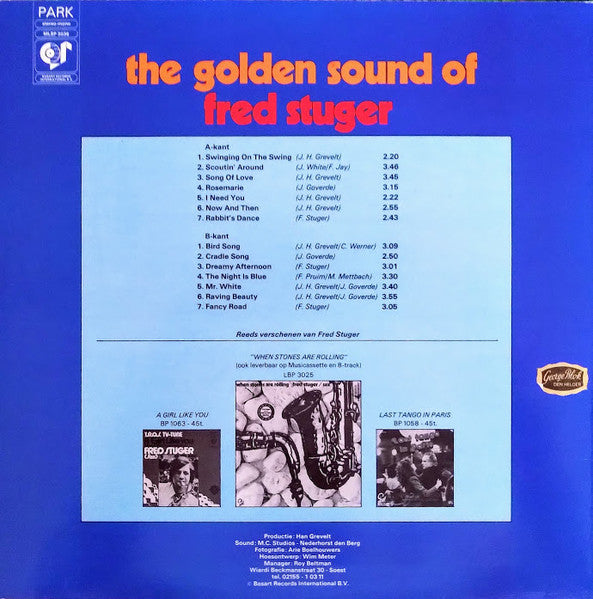 Fred Stuger - The Golden Sound Of Fred Stuger (LP) Vinyl LP Vinyl Very Good (VG) <br> Hoes Good Plus (G+)
