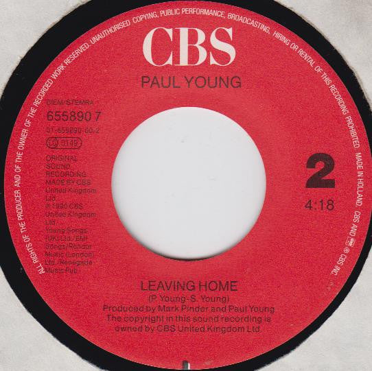 Paul Young - Softly Whispering I Love You Vinyl Singles