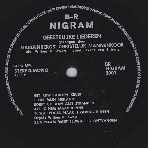 Hardenberg's Chr. Mannenkoor - Als Ik Hem Maar Kenne (LP) Vinyl LP Vinyl Very Good (VG) <br> Hoes Good Plus (G+)