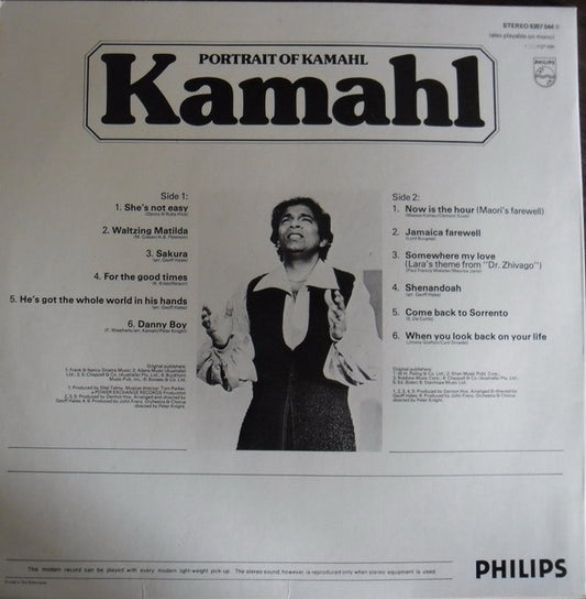 Kamahl - Portrait Of Kamahl (LP) Vinyl LP Vinyl Zeer Goed / Hoesje Goed "VINYLSINGLES.NL"