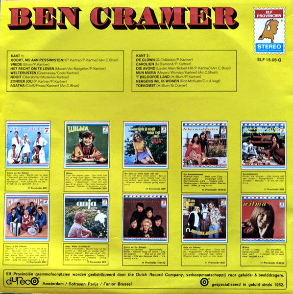 Ben Cramer - Ben Cramer (LP) Vinyl LP Vinyl Very Good (VG) <br> Hoes Good Plus (G+)