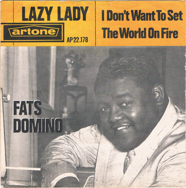Fats Domino - Lazy Lady Vinyl Singles Vinyl Very Good (VG) <br> Hoes Good Plus (G+)