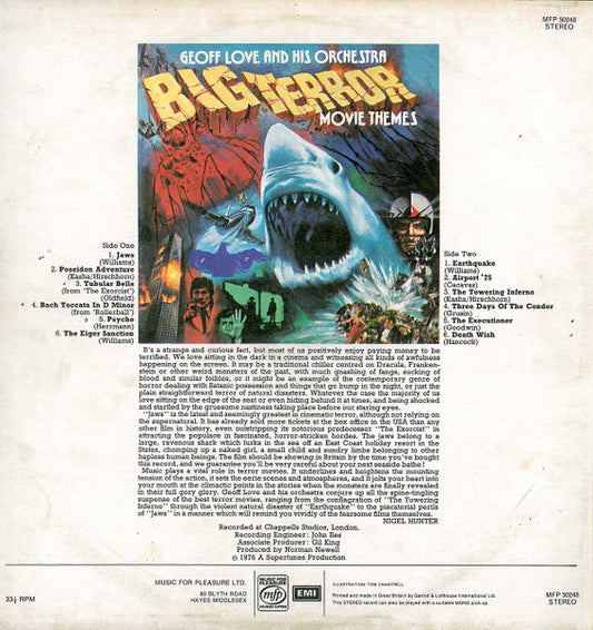 Geoff Love & His Orchestra - Big Terror Movie Themes (LP) Vinyl LP