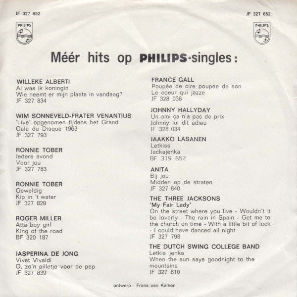 Willeke Alberti - Vanavond Om Kwart Over Zes Ben Ik Vrij Vinyl Singles Vinyl Very Good (VG) <br> Hoes Good Plus (G+)