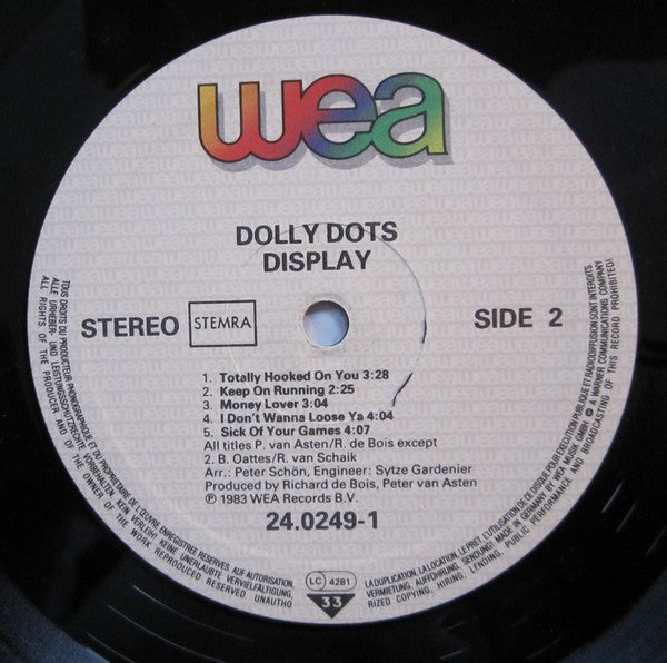 Dolly Dots - Display (LP) Vinyl LP Vinyl Very Good (VG) <br> Hoes Good Plus (G+)