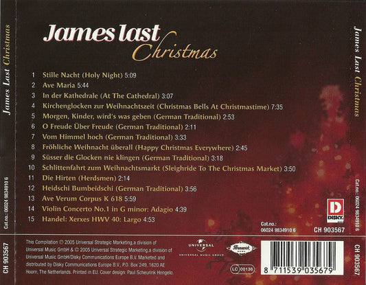 James Last - Christmas (CD) Compact Disc Goede Staat "VINYLSINGLES.NL"