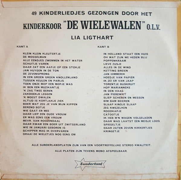 Wielewalen - 49 Kinderliedjes Gezongen Door Het Kinderkoor De Wielewalen (LP) 51242 Vinyl LP Vinyl Very Good (VG) <br> Hoes Good Plus (G+)