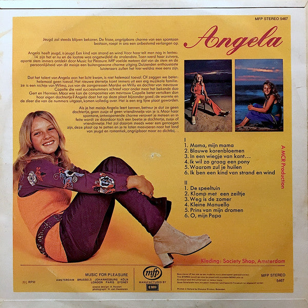 Angela - Angela (LP) Vinyl LP Vinyl Very Good (VG) <br> Hoes Good Plus (G+)