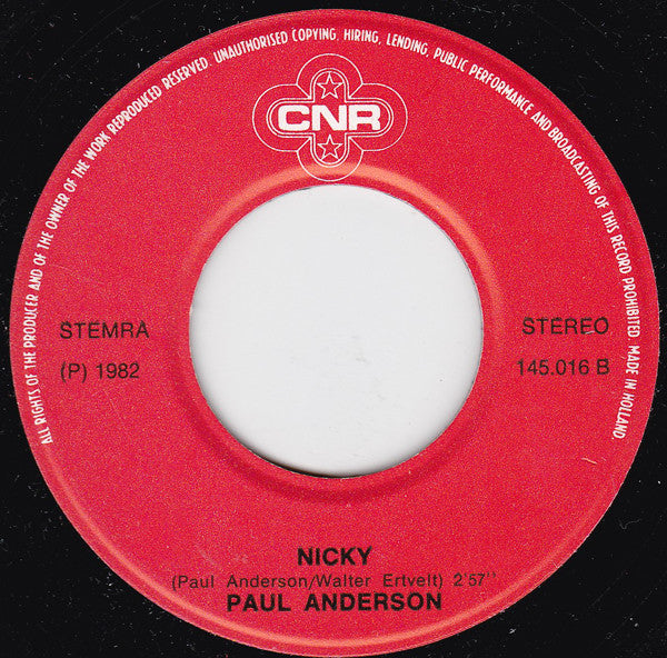Paul Anderson - Ik Blijf Bij Jou Vinyl Singles Vinyl Very Good (VG) <br> Hoes Good Plus (G+)