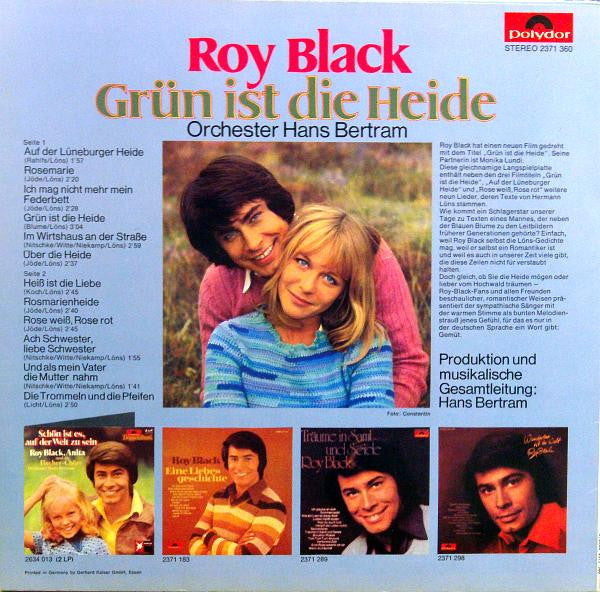 Roy Black - Grün Ist Die Heide (LP) Vinyl LP Vinyl Very Good (VG) <br> Hoes Good Plus (G+)