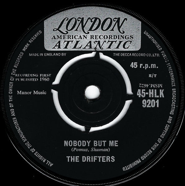 Drifters - Save The Last Dance For Me Vinyl Singles Vinyl Very Good (VG) <br> Hoes Good Plus (G+)