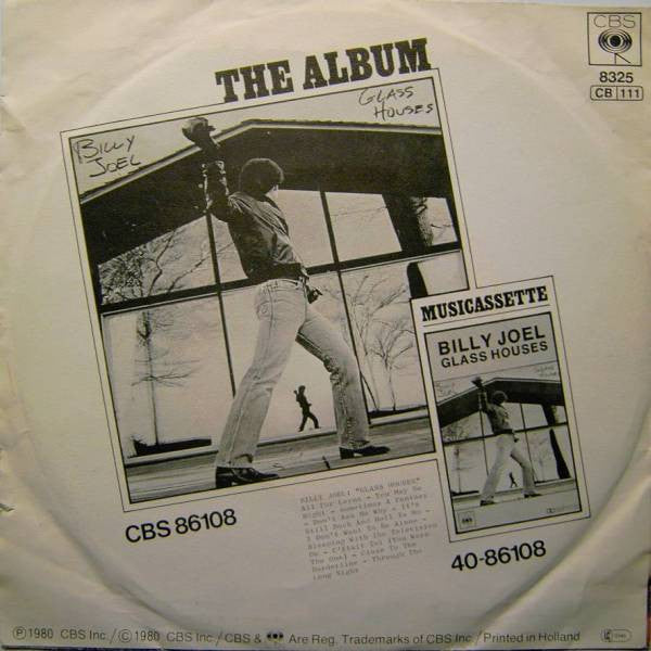 Billy Joel - All For Leyna Vinyl Singles Vinyl Very Good (VG) <br> Hoes Good Plus (G+)