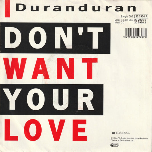 Duranduran - I Don't Want Your Love