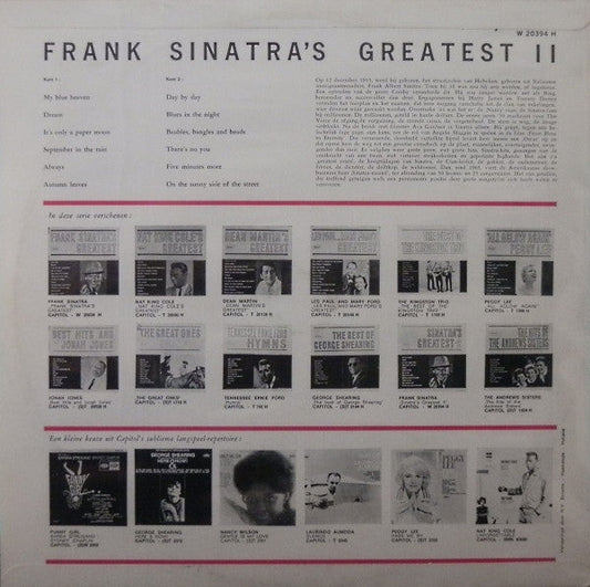Frank Sinatra - Sinatra's Greatest - * (LP)