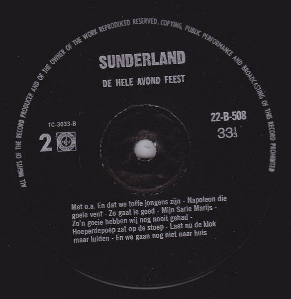 Groot Feestorkest Met Zang Van De Doordouwers - De Hele Avond Feest (LP) Vinyl LP Vinyl Very Good (VG) <br> Hoes Good Plus (G+)