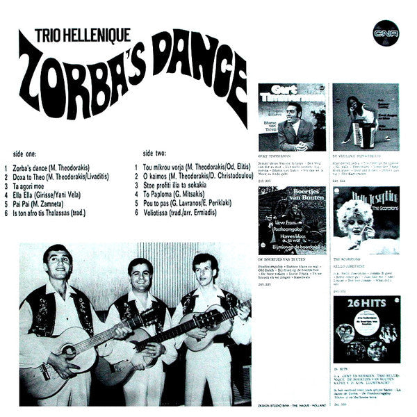 Trio Hellenique - Zorba's Dance (LP) Vinyl LP Vinyl Very Good (VG) <br> Hoes Good Plus (G+)