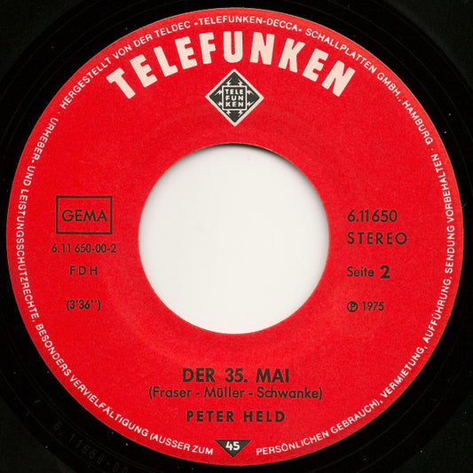 Peter Held - Rosen Ohne Dornen (Ein Herz Spielt Niemals Falsch)