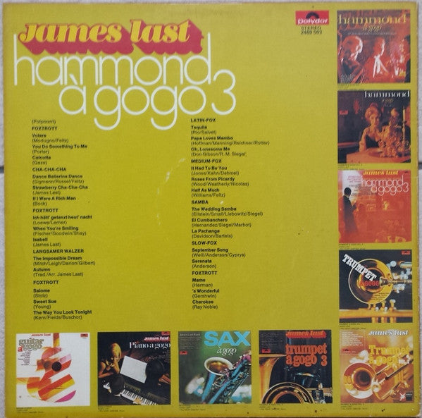 James Last & His Hammond Bar Combo - Hammond À GoGo * (LP) Vinyl LP Vinyl Very Good (VG) <br> Hoes Good Plus (G+)