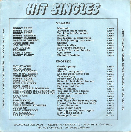 Bobby Prins - Marinaio Vinyl Singles Vinyl Zeer Goed / Hoesje Goed "VINYLSINGLES.NL"