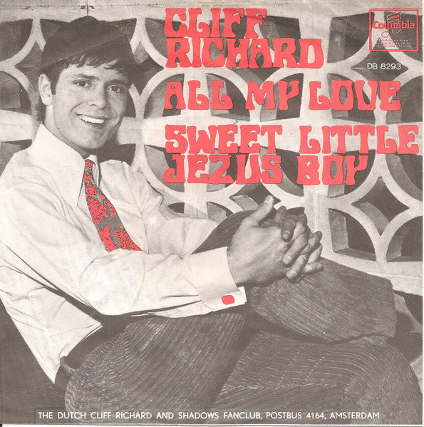 Cliff Richard - All My Love Vinyl Singles Vinyl Very Good (VG) <br> Hoes Good Plus (G+)