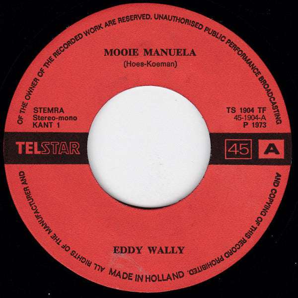 Eddy Wally - Mooie Manuela Vinyl Singles
