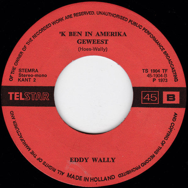 Eddy Wally - Mooie Manuela Vinyl Singles