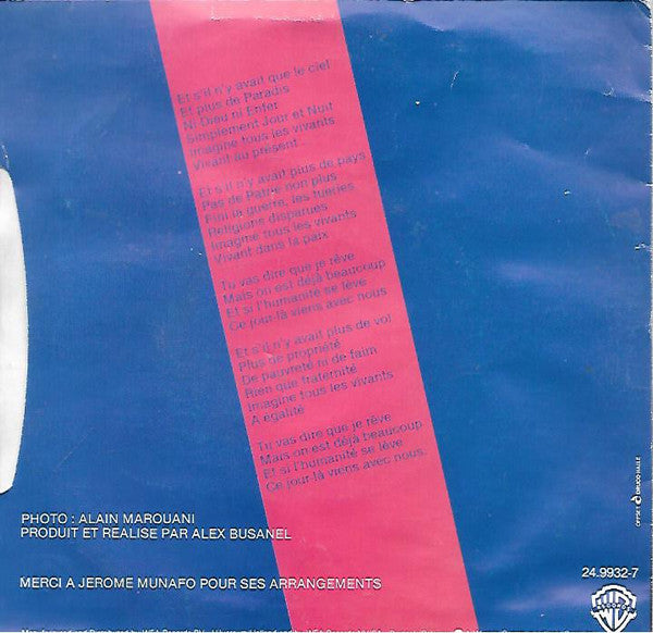 Elizabeth Granec - Imagine Vinyl Singles Vinyl Very Good (VG) <br> Hoes Good Plus (G+)