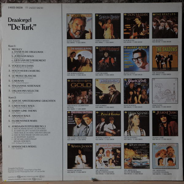 Draaiorgel De Turk - Draaiorgel De Turk (LP) Vinyl LP Vinyl Very Good (VG) <br> Hoes Good Plus (G+)