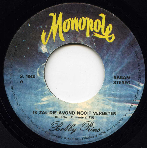 Bobby Prins - Ik Zal Die Avond Nooit Vergeten
