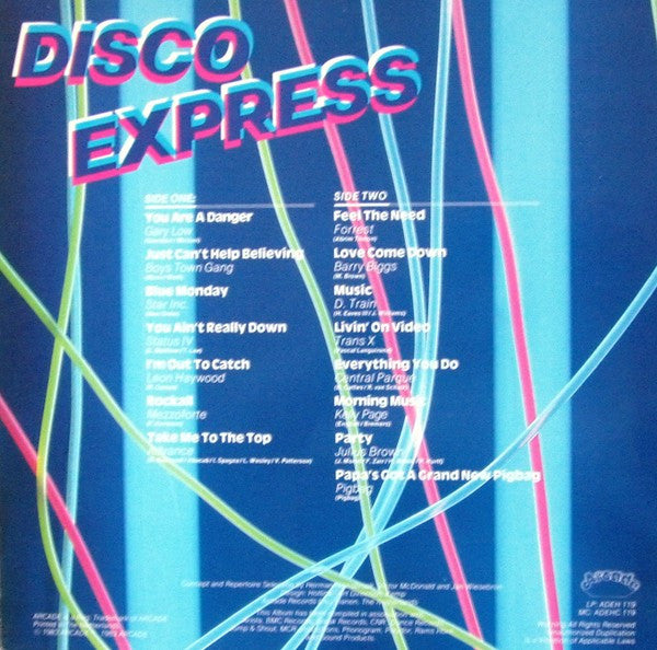 Various - Disco Express (LP) Vinyl LP Vinyl Goed / Hoes Redelijk