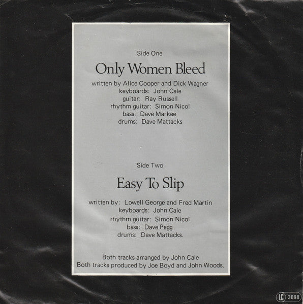 Julie Covington - Only Women Bleed 42857 Vinyl Singles Vinyl Very Good (VG) <br> Hoes Good Plus (G+)
