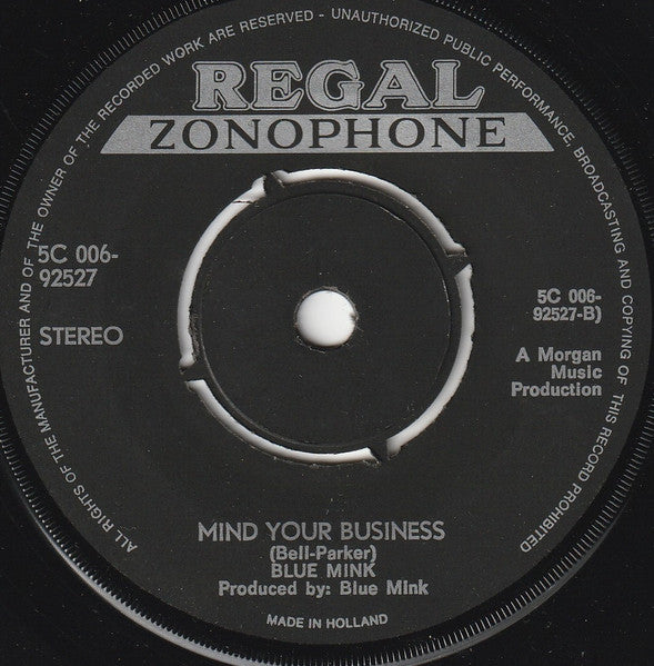 Blue Mink - The Banner Man Vinyl Singles Vinyl Very Good (VG) <br> Hoes Generic