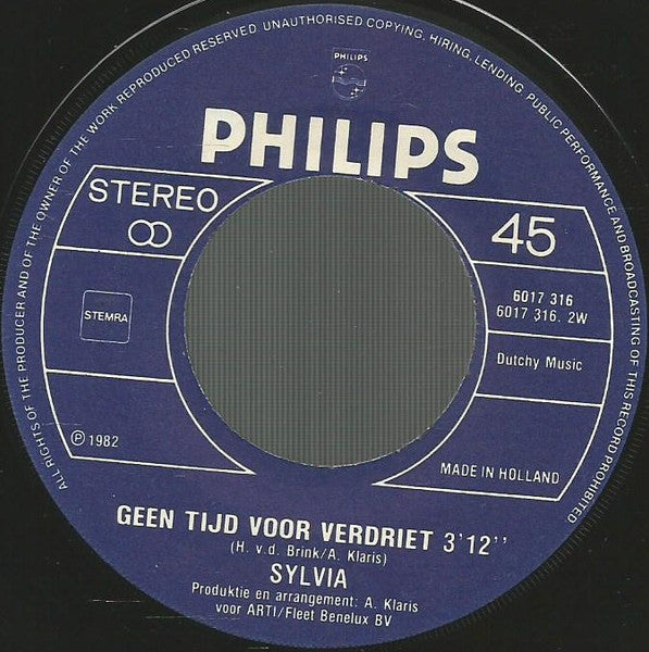 Sylvia - De Jongen Met De Mondharmonika Vinyl Singles Vinyl Very Good (VG) <br> Hoes Generic