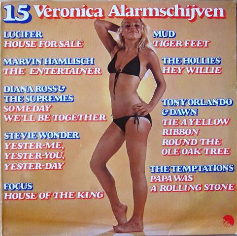 Various - 15 Veronica Alarmschijven (LP) Vinyl LP Vinyl Very Good (VG) <br> Hoes Good Plus (G+)