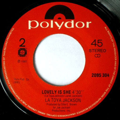 La Toya Jackson - If You Feel The Funk (B-Keus) Vinyl Singles Vinyl Very Good (VG) <br> Hoes Generic