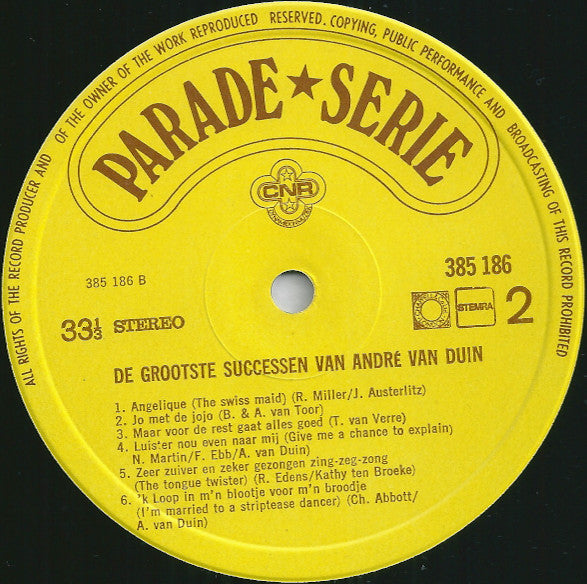 André van Duin - De Grootste Successen Van André Van Duin (LP) Vinyl LP Vinyl Very Good (VG) <br> Hoes Good Plus (G+)