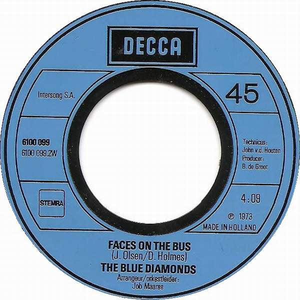 Blue Diamonds - Angela Vinyl Singles