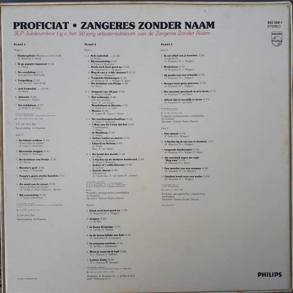 Zangeres Zonder Naam - Proficiat (LP)