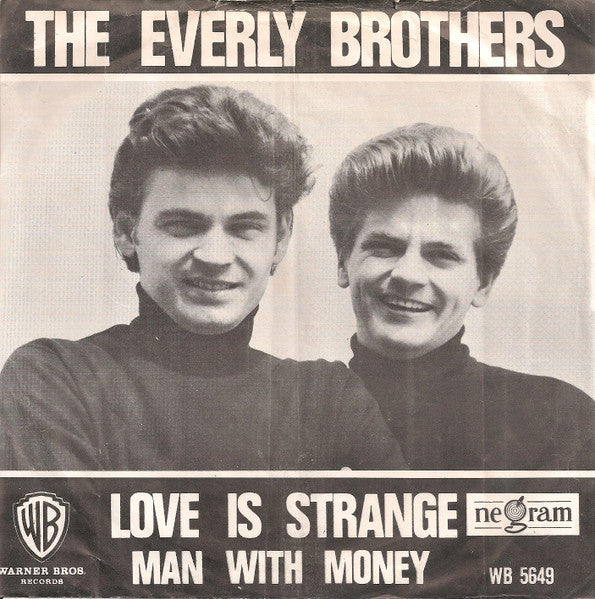 Everly Brothers - Love Is Strange Vinyl Singles Vinyl Very Good (VG) <br> Hoes Good Plus (G+)
