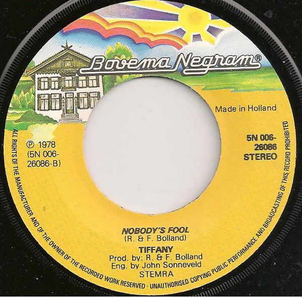 Tiffany - Late Night Show Vinyl Singles Vinyl Very Good (VG) <br> Hoes Good Plus (G+)