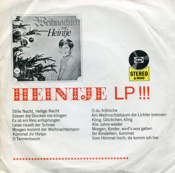 Heintje - Gloria In Excelsis Deo Vinyl Singles Vinyl Very Good (VG) <br> Hoes Good Plus (G+)
