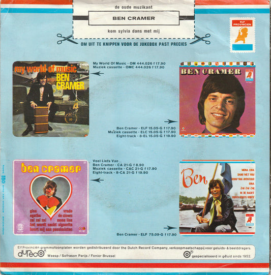 Ben Cramer - De Oude Muzikant Vinyl Singles Vinyl Zeer Goed / Hoesje Goed "VINYLSINGLES.NL"