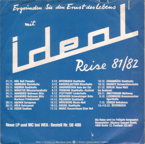 Ideal - Eiszeit (B-Keus) Vinyl Singles Vinyl Goed / Hoes Redelijk