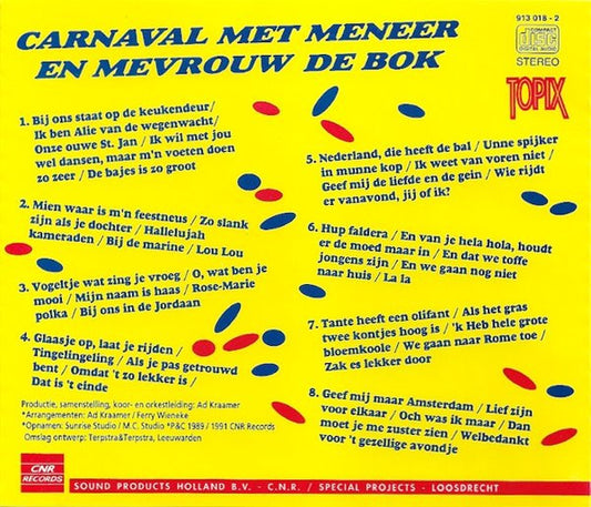 Meneer En Mevrouw De Bok - Carnaval Met Meneer En Mevrouw De Bok (CD)