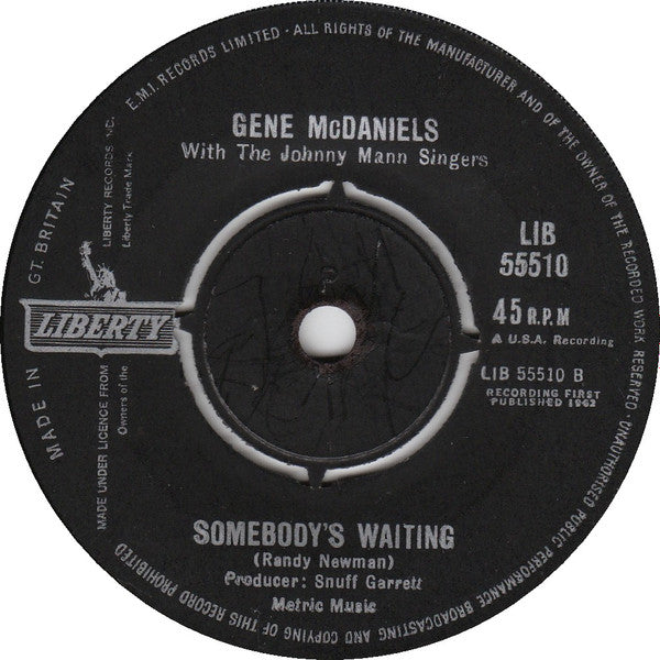 Eugene McDaniels With The Johnny Mann Singers - Spanish Lace Vinyl Singles Vinyl Very Good (VG) <br> Hoes Generic